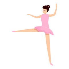 Ballerina shoe icon. Cartoon of ballerina shoe vector icon for web design isolated on white background