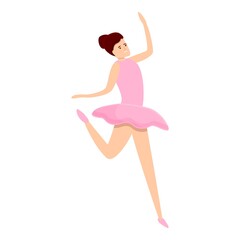 Ballerina elegance icon. Cartoon of ballerina elegance vector icon for web design isolated on white background