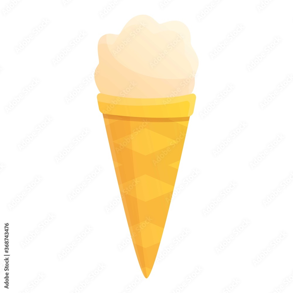 Poster ice cream cone icon. cartoon of ice cream cone vector icon for web design isolated on white backgrou