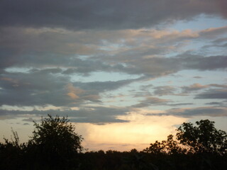 sunset in the clouds