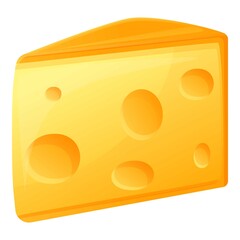 Farm eco cheese icon. Cartoon of farm eco cheese vector icon for web design isolated on white background