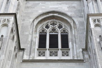 Large arch window of Constance Minster or Cathedral in Konstanz city in Germany