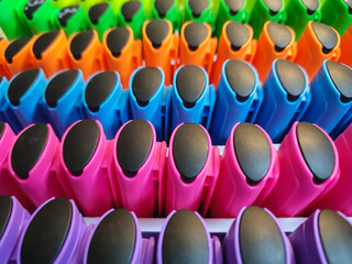 Fototapeta premium many markers in gradient colors with selective focus