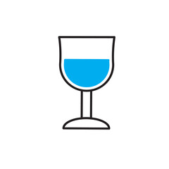 Wine glass icon vector