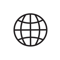 Globe line icon vector