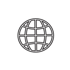Website globe icon vector