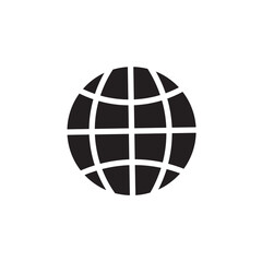 Website globe icon vector