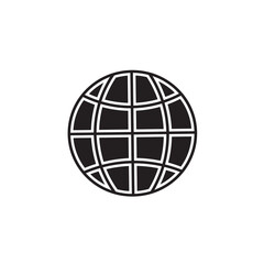 Website globe icon vector