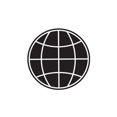 Website globe icon vector