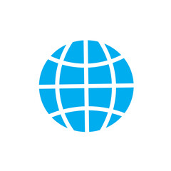 Website globe icon vector