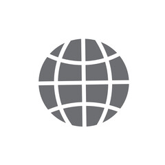 Website globe icon vector