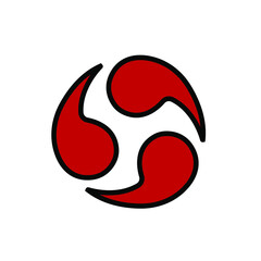 sharingan logo on white background