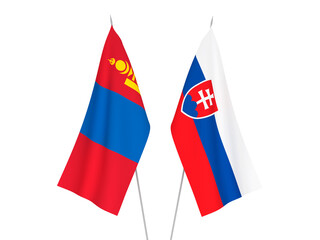 Mongolia and Slovakia flags
