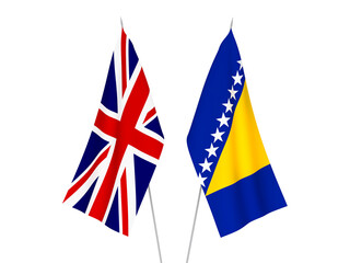 Great Britain and Bosnia and Herzegovina flags