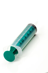 Large volume medical plastic syringe