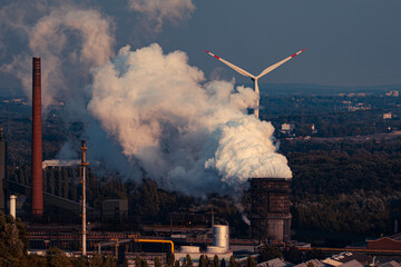 Ruhrgebiet Kraftwerk - extremer Qualm