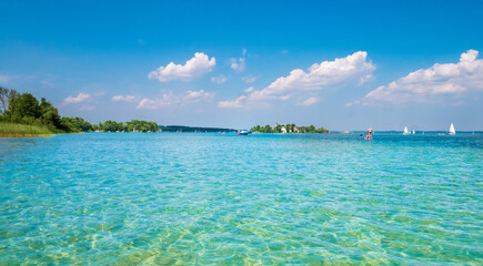 Lake Chiemsee, Bavaria, on a sunny summer day