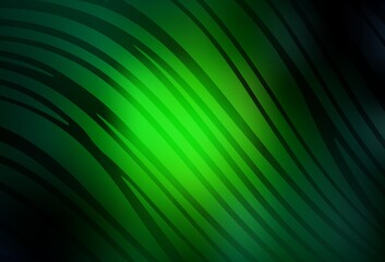 Dark Green vector template with bent lines.