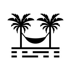 beach icon vector