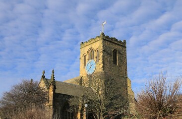 St. Mary's Church on the hillside above the town of Scarborough in Yorkshire, England.
