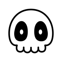 skull icon crossbones vector Halloween logo pirate symbol bone ghost head cartoon character doodle illustration design