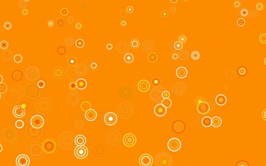 Light Orange vector template with circles.