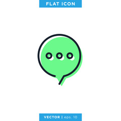 Speech bubble icon vector design template.