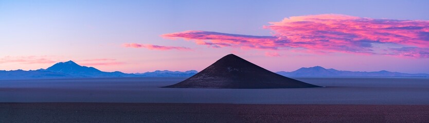 Cone of Arita, in the desert landscape of the Salar de Arizaro, La Puna, Argentina, South America, America