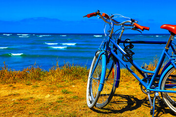 typical bicycle on the beach- Atlantic Ocean