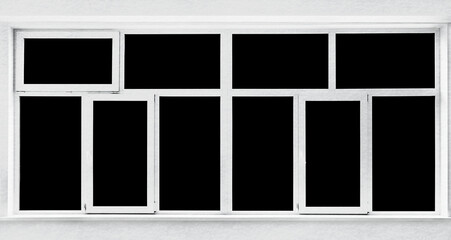 Large transparent insulated plastic office windows for design