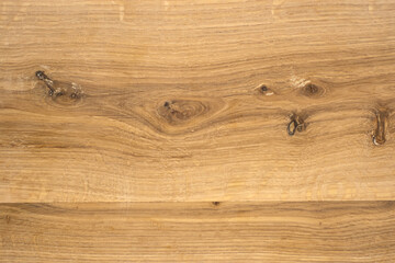 Natural texture of oak. Hardwood with knots and cracks.