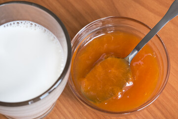 Sweet beautiful apricot jam