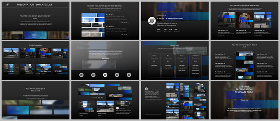 Vector templates for website design, presentations, portfolio. Templates for presentation slides, flyer, leaflet, brochure cover, report. Modern corporate business identity style for any purposes.