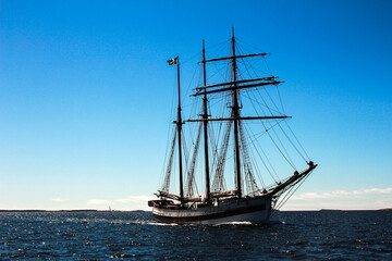 Fototapeta na wymiar Swedish sailing ship Vega photographed