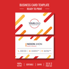 Layout design business card template