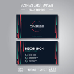 Modern business card template illustration