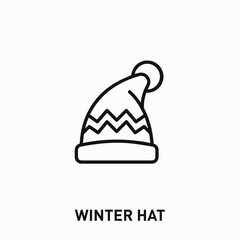 winter hat icon vector. winter hat sign symbol for your design	