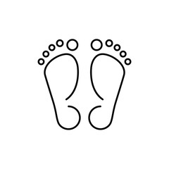 linear black feet icon