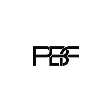 pbf letter original monogram logo design