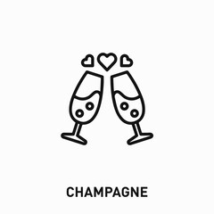 champagne icon vector. champagne sign symbol for your design	