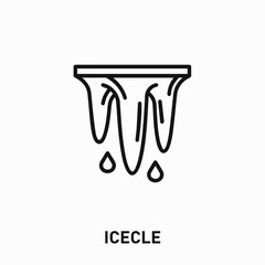 icicle icon vector. icicle sign symbol for your design	