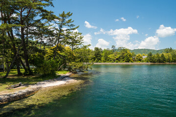 Natural landscape of Amanohashidate in Kyoto Japan