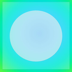 Empty White Circle On Blue & Green Colour Frame Background Template-For Banner, Poster, Cards & Social Media