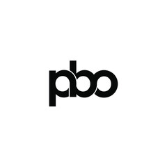 pbo letter original monogram logo design