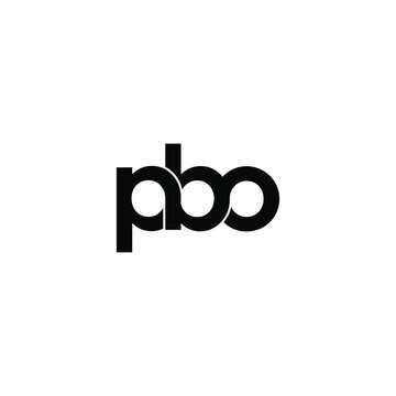 pbo letter original monogram logo design