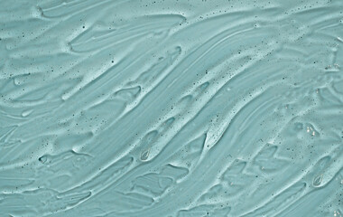 Transparent skin care product.
Blue gel cosmetic clear liquid  with copy space.