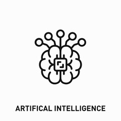 artificial intelligence icon vector. ai sign symbol for your design	