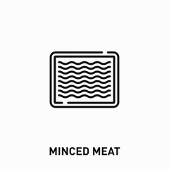 minced meat icon vector. minced meat sign symbol for your design	