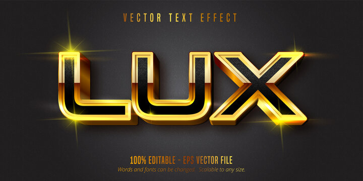 Lux Text, Shiny Gold Style Editable Text Effect