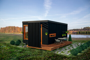 Design project of a smart cottage by the lake